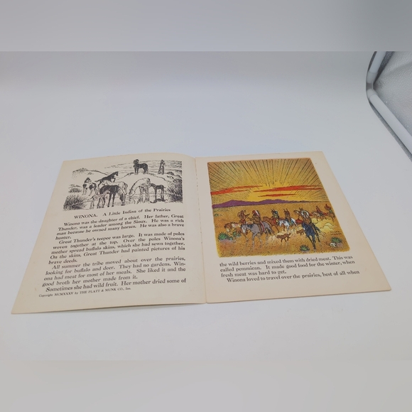 Winona Little Indian Of The Prairies Children's Book 1935 Copyright - Picture 2 of 3